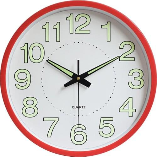 12inch Luminous Wall Clock Round Analog Quartz Clock Home Office Decor