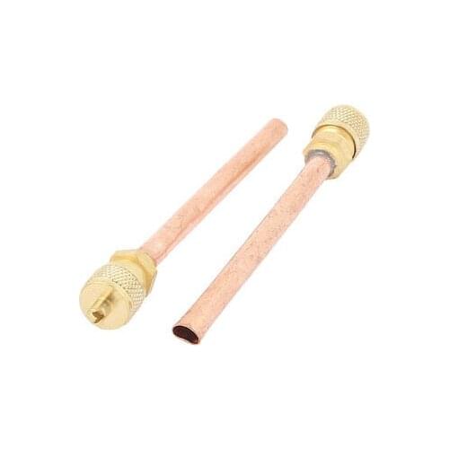 2pcs 4mm Head Dia Copper Tube Refrigerator Access Valve Air Conditioner Parts 7mm thickness