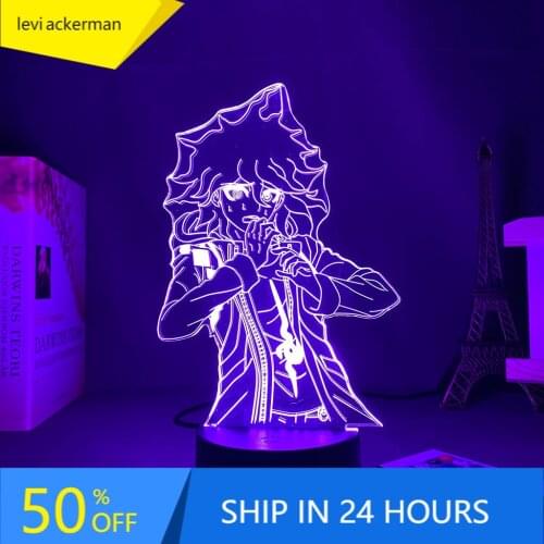 Anime 3D Lamp Danganronpa V3 Nagito Komaeda Led Night Light Lamp for Bedroom Decor Kids Gift