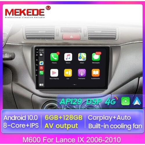 Car Radio Multimedia Player IPS 1280*720 Android 10 RAM for Mitsubishi Lancer Ix 2006-2010 Stereo GPS Navigation Carplay AUTO