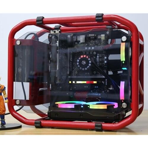 All Transparent DIY Open Desktop Case Frame Mid Tower MATX ITX Computer Gaming Case Rack USB3.0 Water-Cooler PC Chassis