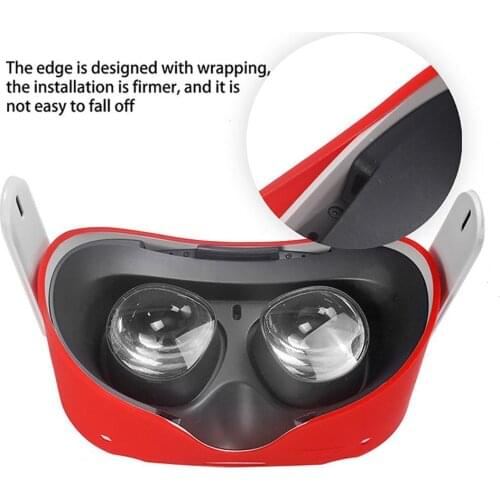 Flexible VR Headset Cover Anti-scratch Silicone VR Protective Case for Quest 2 Games Accessories