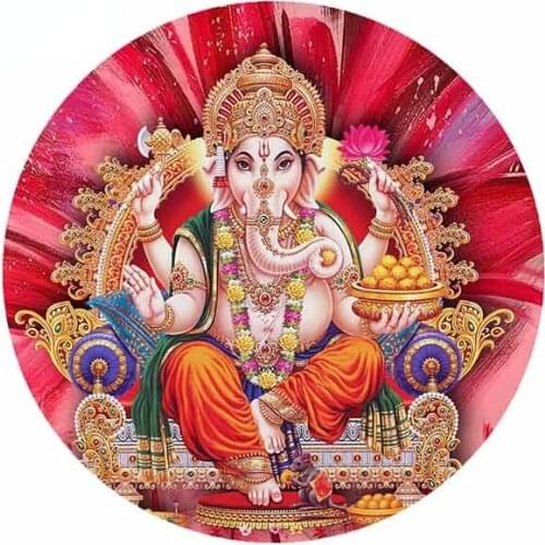 Hindu Lord Ganesha Indian India Funny Car Stickers Vinyl Waterproof Sunscreen Car Wrap Personality Creative Decal Kk13*13cm