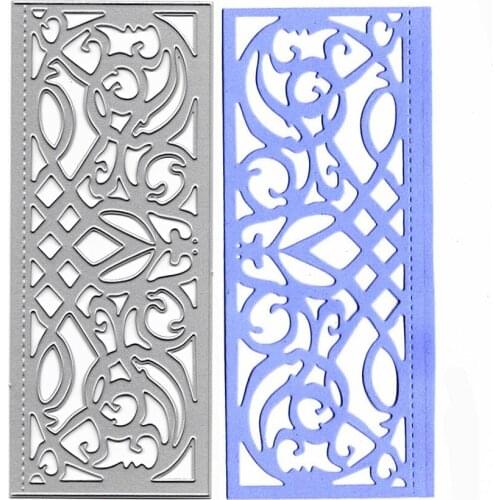 Lace Border Slimline Metal Cutting Dies Scrapbooking Album Paper Cards Making Craft Embossing Folder Die Cut Stencil Clear Stamp