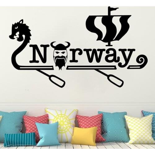 Norway Vinyl Decal Wall Decals Aniamls Hedrd Art Wall Stickers For Living Room Vinyl Removable Ru-388