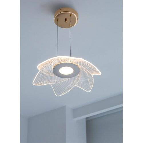 Nordic Acrylic Cobweb-shaped Pendant Lights Bedroom Bedside Balcony American Dining Room Lamps Luxury Hanging Lights Lighting