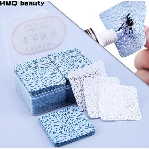 New Lint-Free Paper Cotton Wipes Eyelash Glue Remover wipe the mouth of the glue bottle prevent clogging glue Cleaner Pads