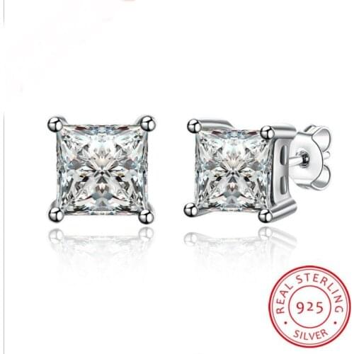 New 925 sterling silver 100% Original Crystals Bella Mini Piercing Earrings Earrings Party Jewelry