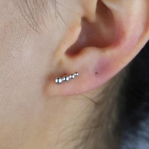 Minimalist Surgical Steel Thin Dainty Bar Stick Line Stud Earrings Jewelry Accessories Wedding Party Band Earring 1Pair