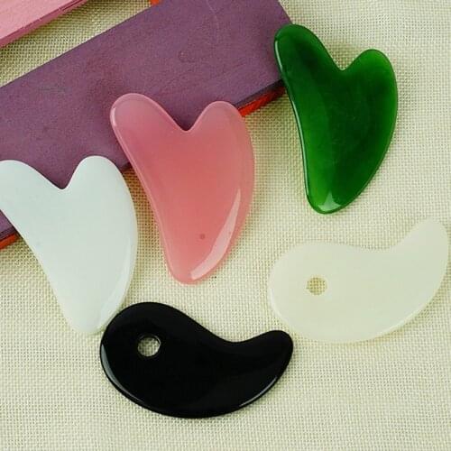 2021 Hot New 1PC SPA Massage Beeswax Guasha Scraping Massage Scraper Face Massager Acupuncture Gua Sha Board Facial Care Tools