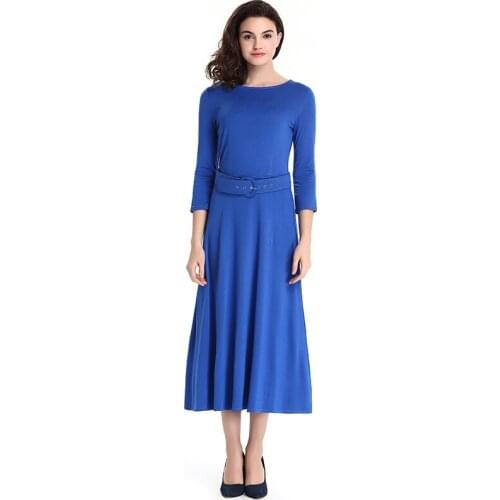 Womens New Autumn Long Sleeve Slim Sexy Dress Fashion Vintage Blue Solid Patchwork A-line Dress Wear to Work Bodycon Vestidos