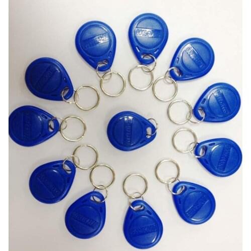 10PCS/set 125Khz Rfid Key Tag Proximity TK4100 RFID Card Keyfobs Key Fob Access Control Smart Card Blue
