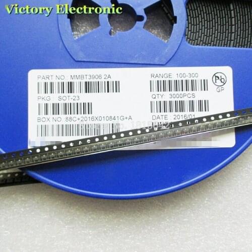100PCS/Lot MMBT3906LT1G MMBT3906 2N3906 3906 2A SOT23-3 0.2A/40V PNP new original