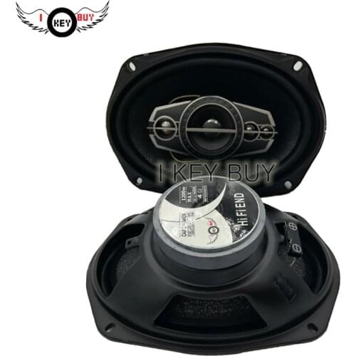 1 Pair 6x9 Coaxial Car Speaker 4 Way with Bass & Tweeter Audio Automotive HiFi Full Range Rubber Edge Paper Cone Speakers