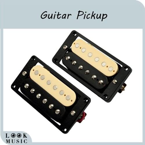2PCS Guitar Pickup Zebra Faced Humbucker Double Coil Electric Guitar Pickups 50/52mm With installing Frame Guitar Accessories