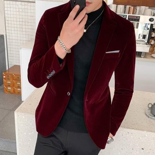 2021 Fashion Casual Blazer Men Wedding Groom Singer Costume Slim Blazer Formal Evening Dress M-5XL
