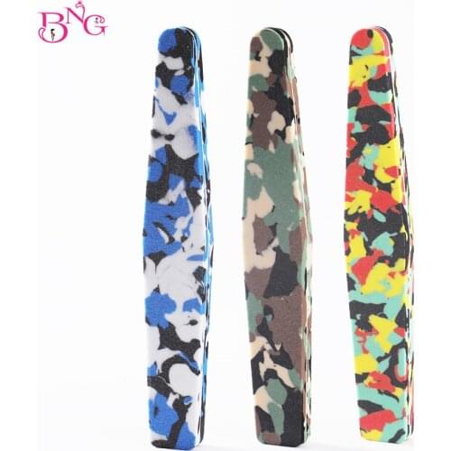 5pcs 100/180 2 Sides Sanding Sponge Nail Buffers Files Block Grinding Polishing Manicure Nail Art Tool Camouflage Washable