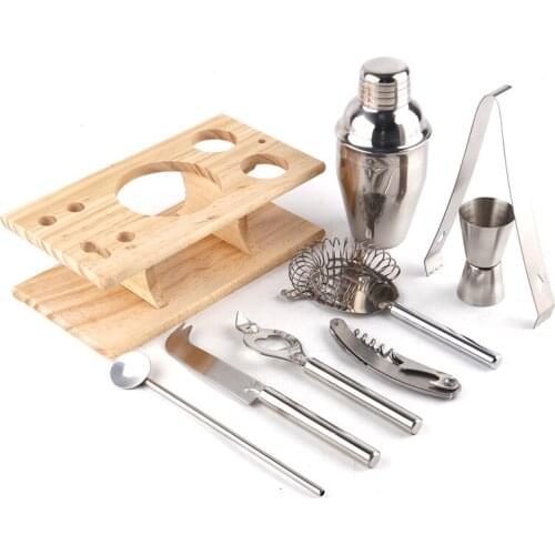 8pcs/Kit Mixer Drink Bartender Stainless Steel Cocktail Martini Tools Set Bar Kit Cocktail Shaker 250ML/350ML/550ML/750ML