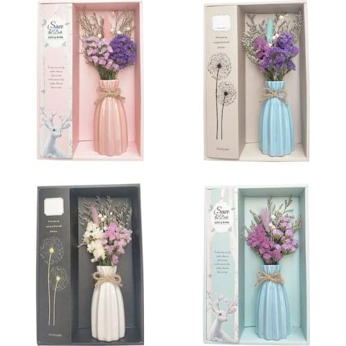 Aroma Diffuser Set Dry Flower With Vase Set Office Fragrance Relieve Stress Lightweight Exquisite Home Decoration Essential Oil