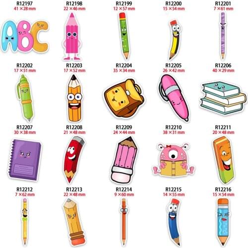 Back To School Resin Planar Printed Cute Pencil Cabochon for Learning DIY Party Holiday Earring Decorations Accessories