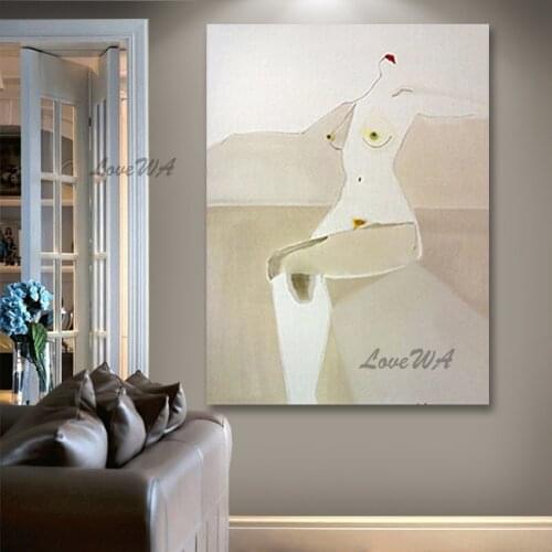 Free Shipping Cheap 100% Hand-painted Modern Pictures Home Decor Wall Art Picture Sexy Lady Oil Painting On Canvas Unframed