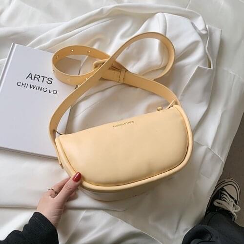 Large CapacityNew Ladies BagLetter Simple Casual Small Round Shoulder Bag Messenger Fashion Pure Color All-match Free Shipping
