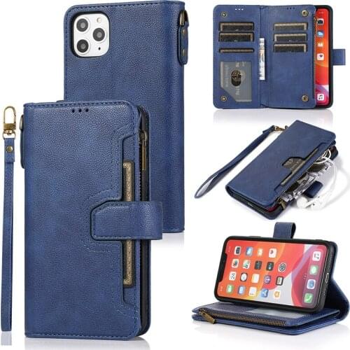 Card Holders Wallet Case For iPhone 12 Pro Max SE 2020 Flip Leather Case for iPhone 11 Pro Max X Xs Max XR 8 7 6 6S Plus Cover