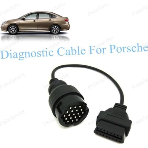 Free Shipping 19 Pin to 16 Pin Car Scanner Cable OBD2 Car Diagnostic Cable for Porsche Diagnostic Adapter Connector