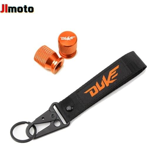 For KTM Duke 125 390 690 200 790 RC390 1090 1190 1290 Motorcycle Wheel Tire Valve Stem Cap Cover Embroidery Key Chain Keychain