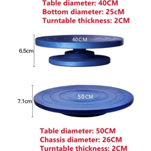 Pottery Turntable Clay Sculpture Turntable Clay Table Turntable Manual DIY Turntable 40CM/50CM
