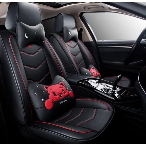 HeXinYan One pcs Leather universal car seat cover for Skoda all models octavia 2 a7 a5 kodiaq yeti fabia rapid superb auto styli