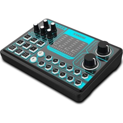 K1KF for Home Computer Recording Live Broadcast External Mobile Phone Sound Card Repair Tone Mixer X9 MINI Computer Recording