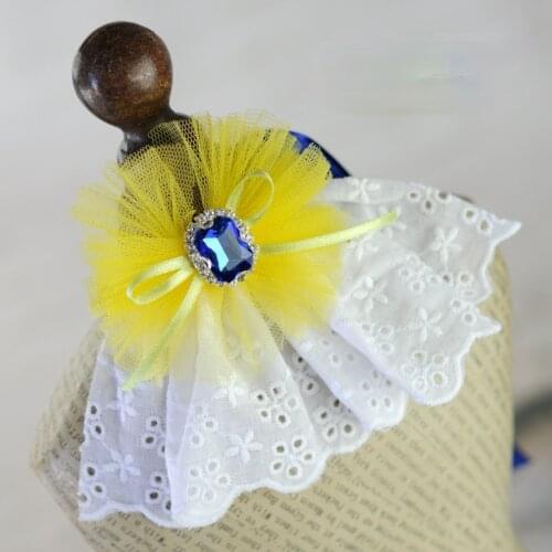 Cat Lace Bow Collar Dog Puppy String Bib Necklace Neck Strap Fashion Cat Dog Scarf Neckerchief