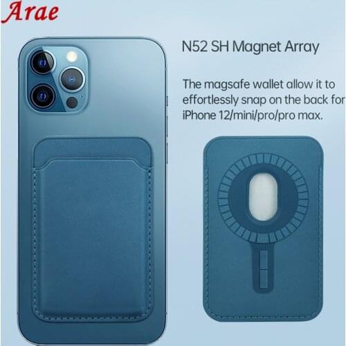 Premium Leather Magsafeing Phone Card Holder Magnetic Wallet for iPhone 12