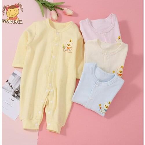 2020 New Baby Cotton Jumpsuit Long Sleeve Print Clothes Cotton Baby Clothing Baby Boys Girls Thick One-piece Bodysuit