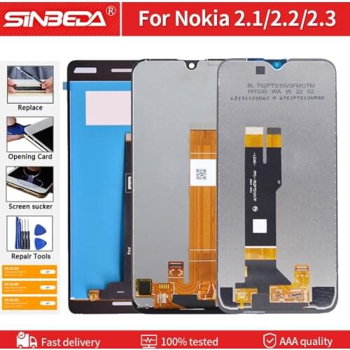 Original LCD Digitizer For NOKIA 2.1 2.2 2.3 LCD Display Touch Screen Assembly Replacement Free Tools For NOKIA 2.1(2018) LCD