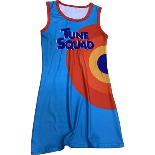 Space Jam 2 Dress For Baby Girl Costume 2022 Kid Tune Squad Uniform Tunic Children Clothes