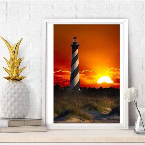 Full Drill Lighthouse DIY 5D Diamond Painting Embroidery DIY Paint By Number Kit Home Wall Decoration