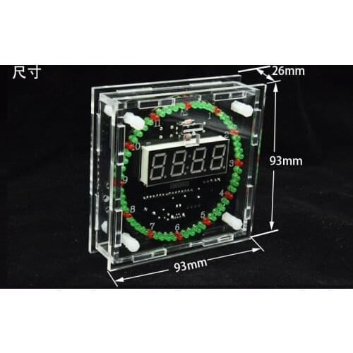 Rotating DS1302 Digital LED Display Module Alarm Electronic Digital Clock LED Temperature Display DIY Kit Learning Board 5V