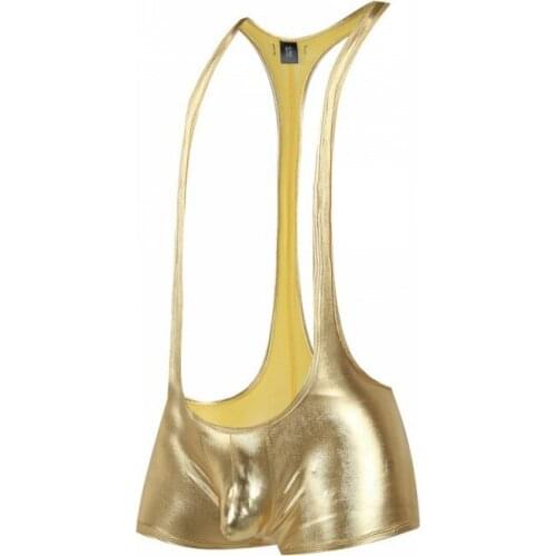 Sexy Undershirt Mens Underwear Gay leather Jumpsuits Mens Wrestling Singlet Underwear One-Piece Bodysuit Clubwear