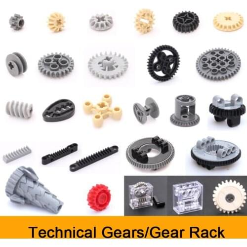 Technical Gears/Gear Rack Building Block MOC Brick Parts Toys For Kids Creative Educational 3648/3649/3650b/3743/4716 10pcs/Lot