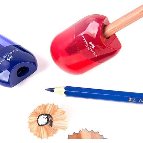 FABER-CASTELL Double Hole Pencil Sharpener Creative Transparent Pen Knife Kawaii Kid Student Cutting Stationery School Supplies