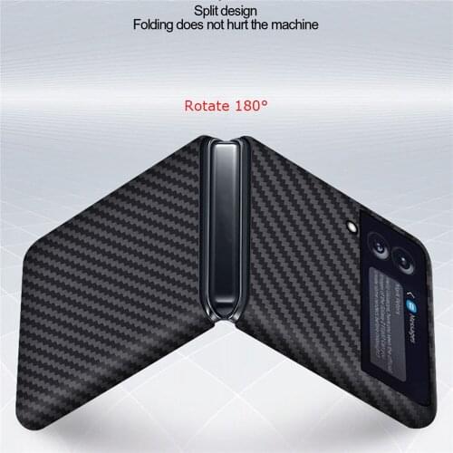 Carbon Fiber Ultra-thin Phone Case Protective Shell Cover Full Body Protection for Samsung Z Flip3 Phone