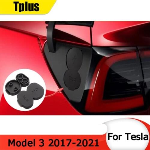 Tplus Car Charging Port Waterproof Cover For Tesla Model 3 Dustproof Protective Silicone European Standard Supercharge Cover