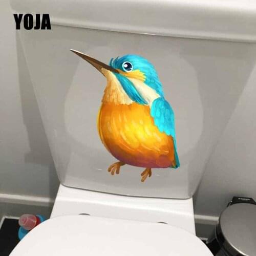 YOJA 21.5X22CM Animal Hummingbirds Living Home Decor Toilet Decal Wall Sticker Funny PatternT5-0763