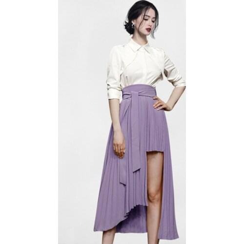 Temperament Two Piece Set Women Square Collar Double Breasted &High Waist Black Split Skirt Elegant Korean Casual Outfits Female