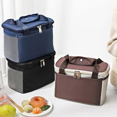Women Portable Insulated Lunch Picnic box Large Capacity Tote Travel Hiking Picnic Thicken fresh-keeping bag health and safety