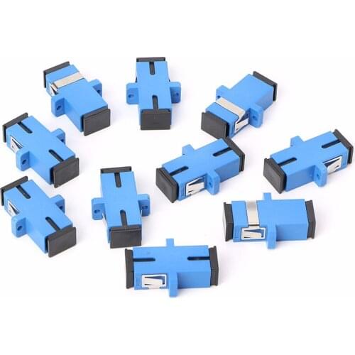10Pcs/Set SC/UPC Fiber Optic Adapter SC Fiber Optic Flange SC/UPC Connector
