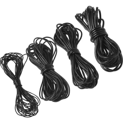 5m/lot 1mm 1.5mm 2mm 3mm Cowhide Leather Cord Leather Jewelry Round Cords for Jewelry DIY Making Material Supplies F80