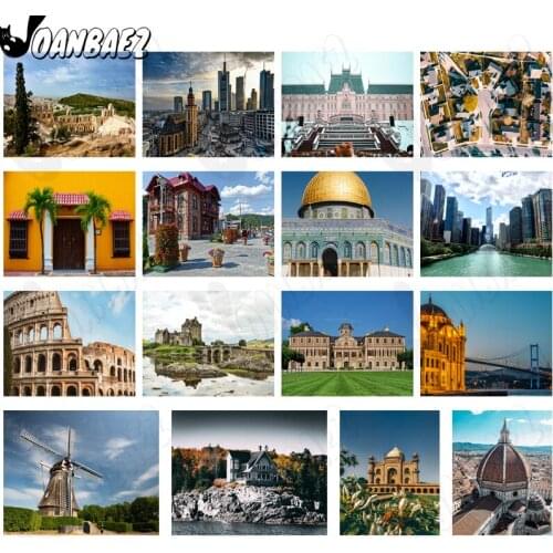 World Famous Building Diamond Painting 5D Diy Mural Ancient Ruins Architecture Home Bedroom Room Decoration Accessories Gift